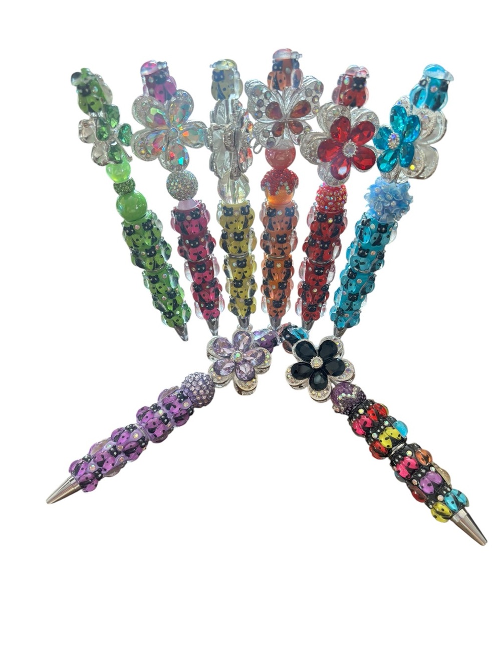 Lady Bug Rainbow Pens Handmade By AB INKS HANDMADE EXPRESSIONS